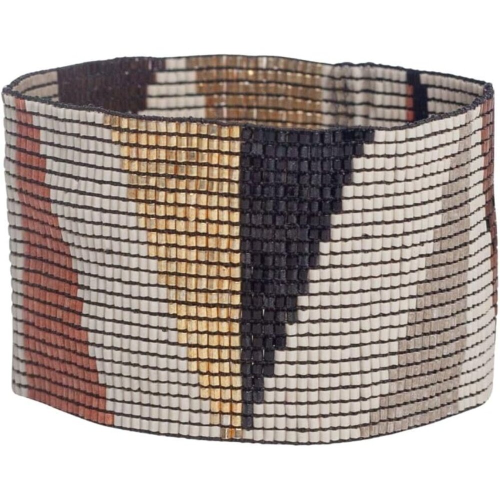 Boho Beaded Bracelets for Women, Brooklyn Luxe Stretch Seed Bead Cuff Bracelet